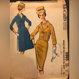 Size 14 McCalls Vintage (used) Pattern 5965